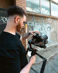 Unreal Media professional capturing high-quality video for Social Media Marketing campaigns
