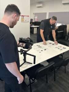 Behind the Scene's photo of Jakob Quinn (Director of Unreal Media with Todd (Director of Burke & Wills Projects).