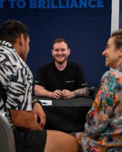 Jakob Quinn, the director of Unreal Media talking with people about video strategy Brisbane business owners can use.